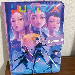 K Pop Demon Hunters mini binder with Huntrix paper 💜🎶